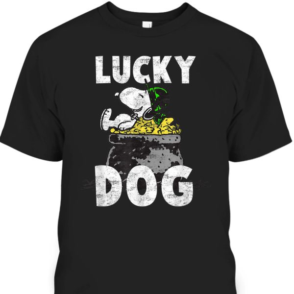 Peanuts Snoopy St Patrick’s Day T-Shirt Lucky Dog