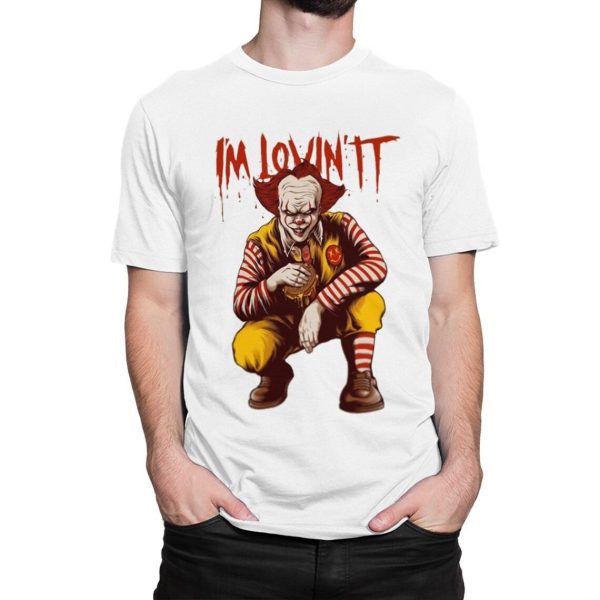 Pennywise Clown T-Shirt I’m Lovin IT Horror Movies Gift