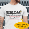 Personalized Girl Dad T-Shirt Father Of The Princess