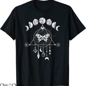 Phases Of The Moon T-shirt Celestial Crystals Stars Vintage