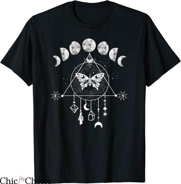 Phases Of The Moon T-shirt Celestial Crystals Stars Vintage