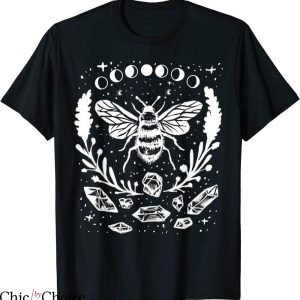 Phases Of The Moon T-shirt Honey Bee Crystals Gothic Punk