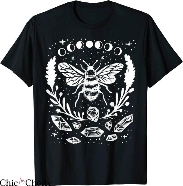 Phases Of The Moon T-shirt Honey Bee Crystals Gothic Punk