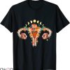 Phases Of The Moon T-shirt Uterus With Flowers Moon Phases