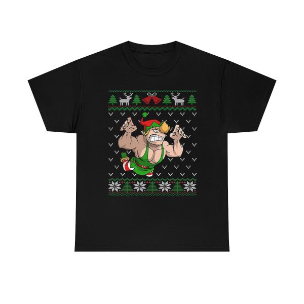 Pro Wrestling Flying Elf Christmas Shirt
