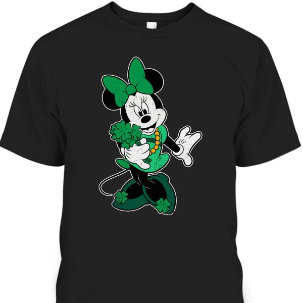 Retro Disney Shamrock Minnie Mouse St Patrick’s Day T-Shirt