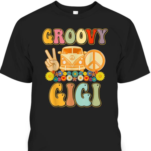 Retro Mother’s Day T-Shirt Groovy Gigi Gift For Mom & Grandma