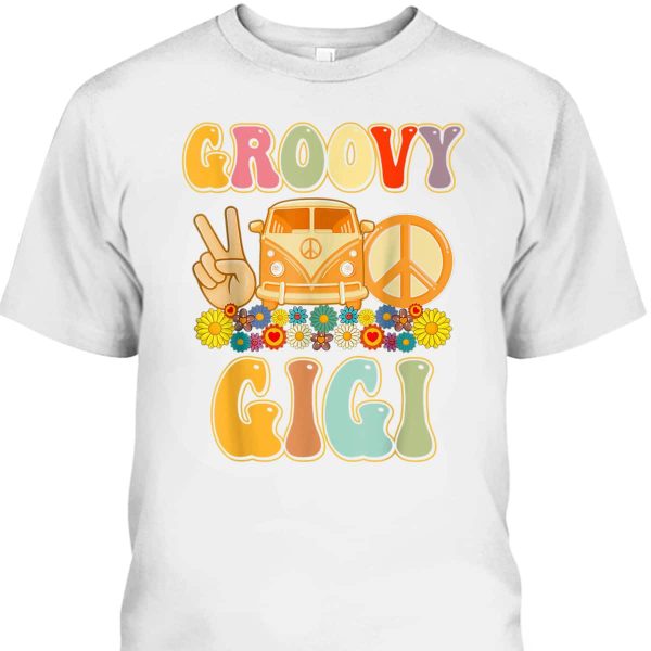 Retro Mother’s Day T-Shirt Groovy Gigi Gift For Mom & Grandma