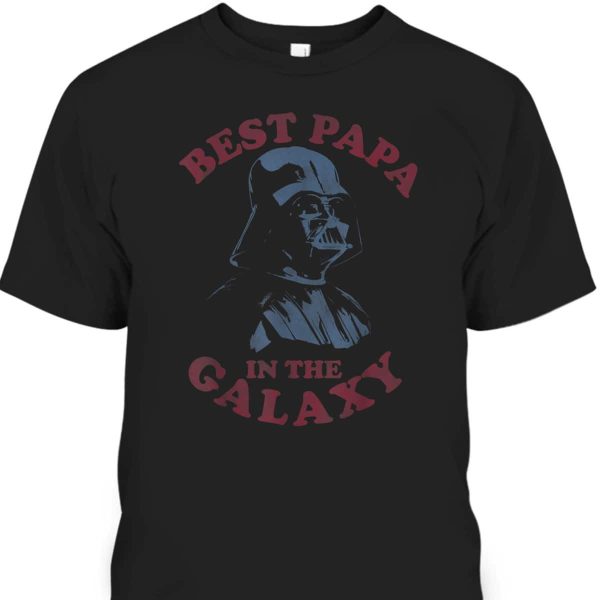 Retro Star Wars Darth Vader Best Papa In the Galaxy Father’s Day T-Shirt