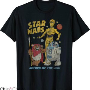 Return Of The Jedi T-shirt Star Wars Droids Ewok Vintage Comic