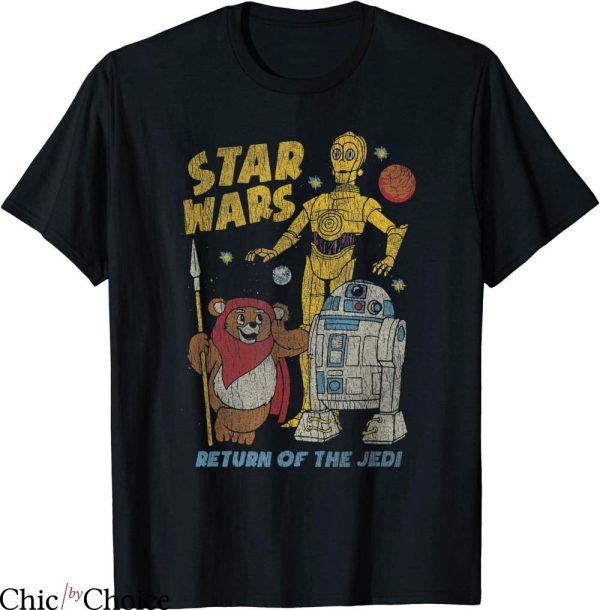 Return Of The Jedi T-shirt Star Wars Droids Ewok Vintage Comic