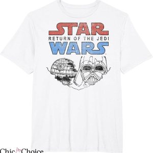 Return Of The Jedi T-shirt Star Wars Movie Vader Line Helmet