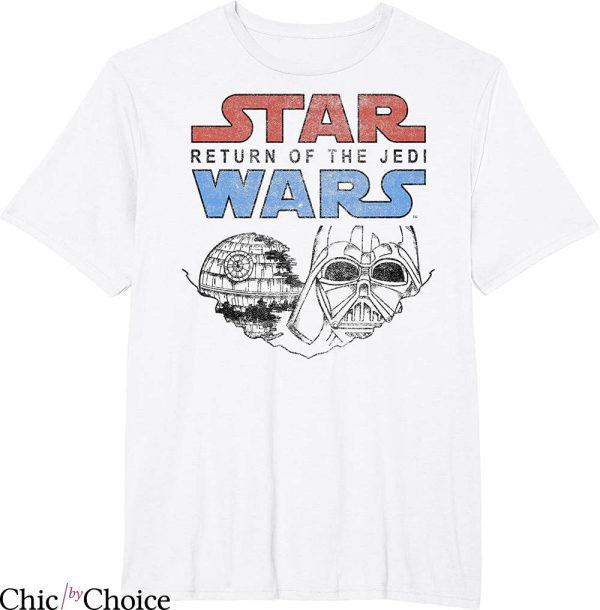 Return Of The Jedi T-shirt Star Wars Movie Vader Line Helmet