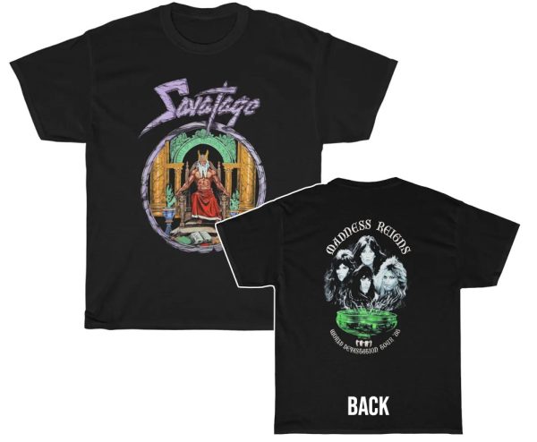 Savatage 1987 Madness Reigns On World Devastation Tour Shirt