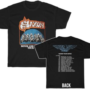 Saxon 1981 Denim and Leather European Tour Shirt Saxon 1981 Denim and Leather European Tour Shirt