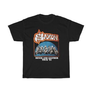 Saxon 1981 Denim and Leather European Tour Shirt