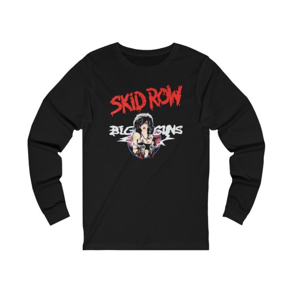 Skid Row 1989 Big Guns Skid Row Blew Me Away Long Sleeved Shirt