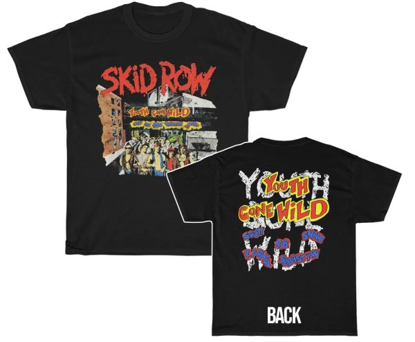 Skid Row Youth Gone Wild with Band Member Names Shirt