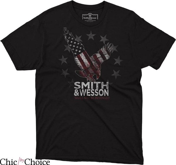 Smith And Wesson T-shirt American Flag Filled Eagle Star