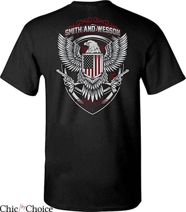 Smith And Wesson T-shirt Cool SW American Flag Eagle Seal
