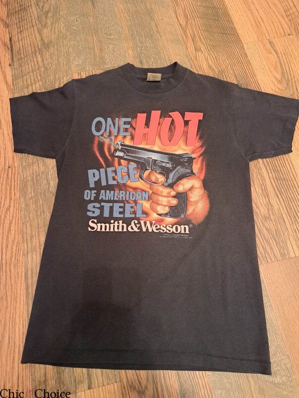 Smith And Wesson T-shirt One Hot Piece Of American Steel