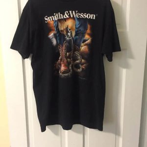 Smith And Wesson T-shirt Vintage Painting Freedom Or Die Gun