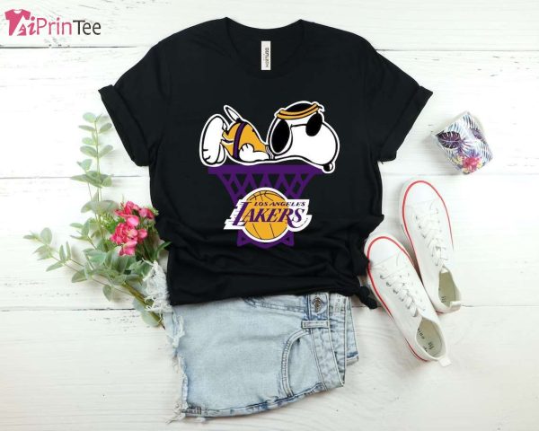Snoopy Peanuts Lakers Basketball T-Shirt – Best gifts your whole family
