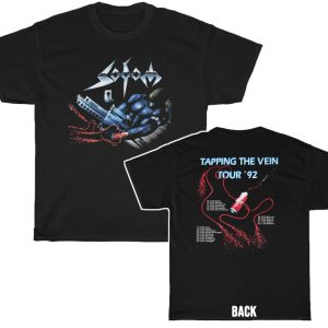 Sodom 1992 Tapping The Vein EuropeanTour Shirt Sodom 1992 Tapping The Vein EuropeanTour Shirt