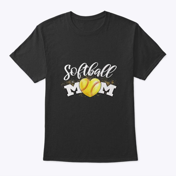 Softball Mom Leopard Mother’s Day Funny Softball Mom T-Shirt