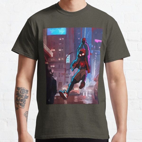 Spider-man Across The Spider Verse T-Shirt Miles Morales What’s Up Danger