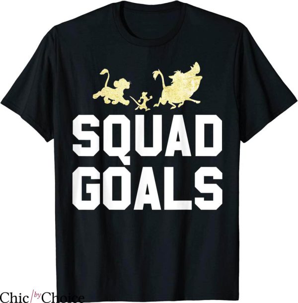 Squad Goal T-shirt Disney Lion King Squad Goals Gold Graphic