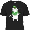 St Patrick’s Day T-Shirt Cat Leprechaun Shamrock