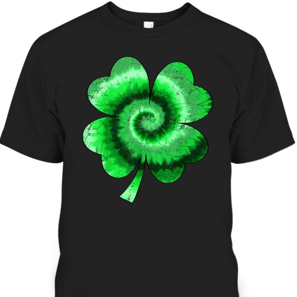 St Patrick’s Day T-Shirt Irish Shamrock Tie Dye Pattern