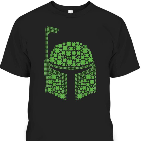 Star Wars Boba Fett Clover Helmet St Patrick’s Graphic T-Shirt