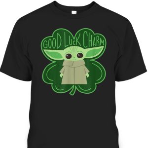 Star Wars The Mandalorian Good Luck Charm Shamrock St. Patrick’s Day T-Shirt