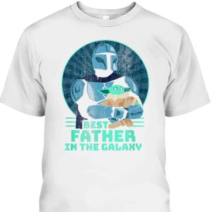 Star Wars The Mandalorian & Grogu Father’s Day T-Shirt Best Father In The Galaxy