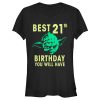 Star Wars Yoda Best 21st Birthday, You Will Have Stencil 21st Birthday Gift Ideas T-Shirt – Best gifts your whole family