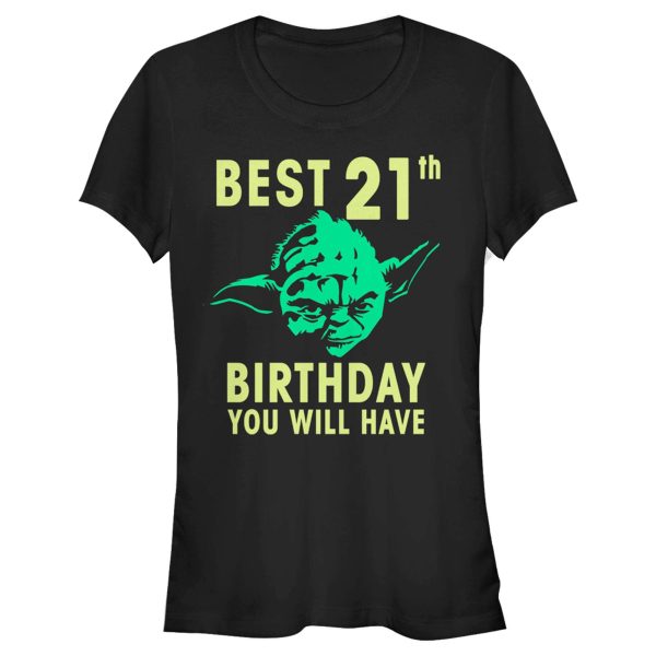 Star Wars Yoda Best 21st Birthday, You Will Have Stencil 21st Birthday Gift Ideas T-Shirt – Best gifts your whole family