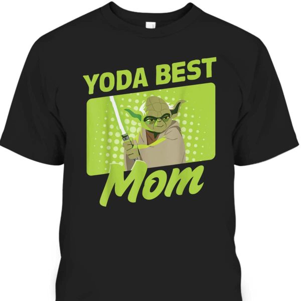 Star Wars Yoda Best Mom Yoda Cartoon Portrait T-Shirt