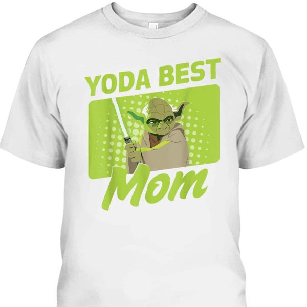 Star Wars Yoda Best Mom Yoda Cartoon Portrait T-Shirt