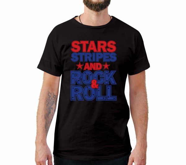 Stars, Stripes And Rock & Roll 4th of July T-Shirt