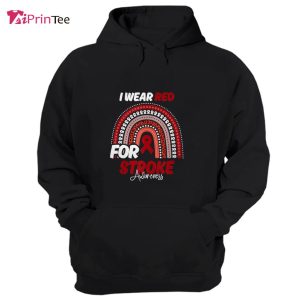Stroke Awareness Month Red Ribbon Rainbow T-Shirt – Best gifts your whole family