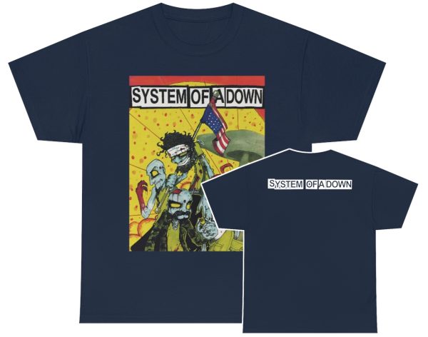 System of a Down Artwork With American Flag Shirt