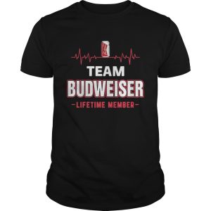Team Budweiser T-Shirt Lifetime Member For Beer Drinkers