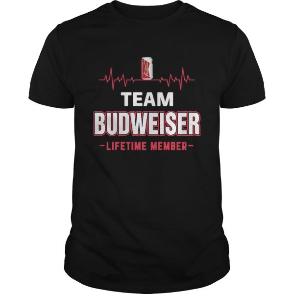 Team Budweiser T-Shirt Lifetime Member For Beer Drinkers