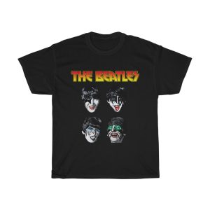 The Beatles with KISS Make Up T-Shirt The Beatles with KISS Make Up T-Shirt