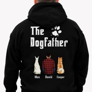 The Dog Father Personalized Back Print Shirt Custom Gifts For Dog Dad Best gifts your whole family 2