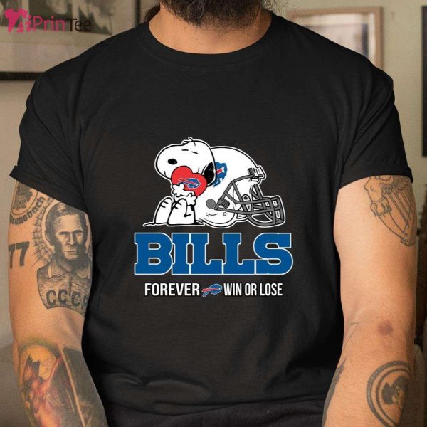 The Peanuts Movie Snoopy Forever Win Or Lose Football Buffalo Bills T-Shirt – Best gifts your whole family