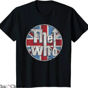 The Who Uk T-shirt Distressed Union Jack Circle Logo Rock