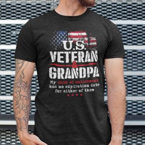 US Veteran Shirt Grandpa My Oath Enlistment